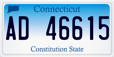 CT license plate AD46615