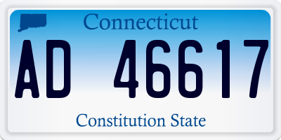 CT license plate AD46617