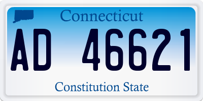 CT license plate AD46621