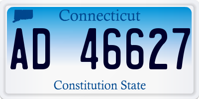 CT license plate AD46627