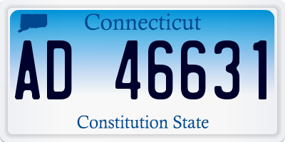 CT license plate AD46631
