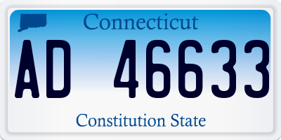 CT license plate AD46633