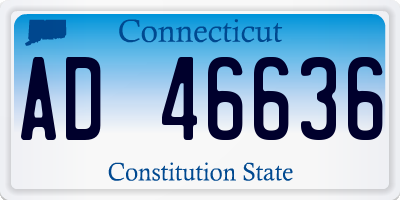 CT license plate AD46636
