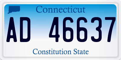 CT license plate AD46637