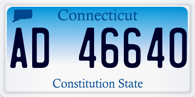 CT license plate AD46640