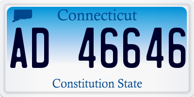 CT license plate AD46646