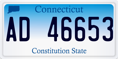 CT license plate AD46653