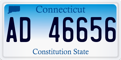 CT license plate AD46656