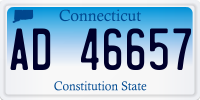 CT license plate AD46657
