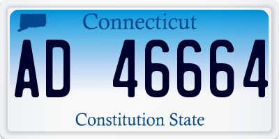 CT license plate AD46664