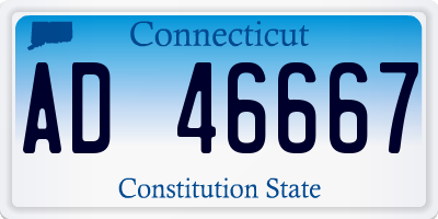 CT license plate AD46667