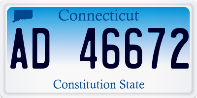 CT license plate AD46672