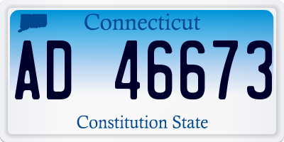 CT license plate AD46673