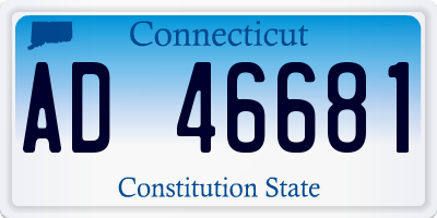 CT license plate AD46681