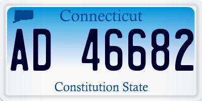 CT license plate AD46682
