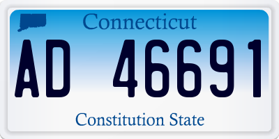 CT license plate AD46691