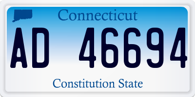 CT license plate AD46694