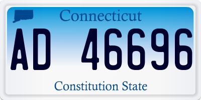 CT license plate AD46696