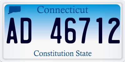 CT license plate AD46712