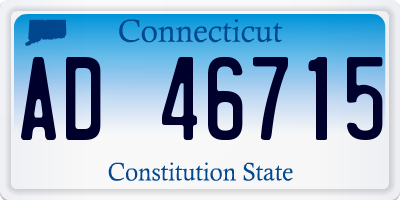 CT license plate AD46715