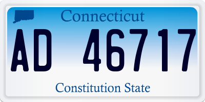 CT license plate AD46717