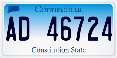 CT license plate AD46724
