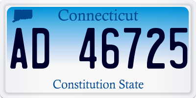 CT license plate AD46725