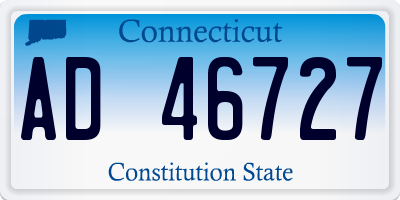 CT license plate AD46727
