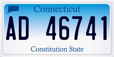 CT license plate AD46741
