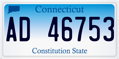 CT license plate AD46753