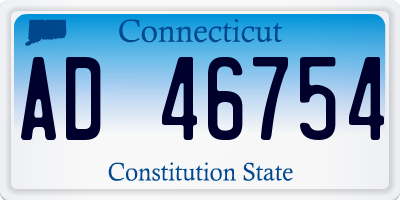 CT license plate AD46754