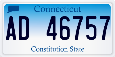 CT license plate AD46757