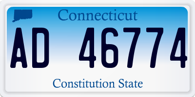 CT license plate AD46774