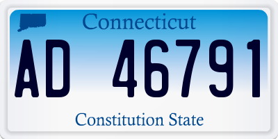 CT license plate AD46791