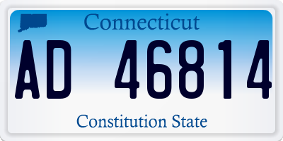 CT license plate AD46814