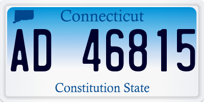 CT license plate AD46815