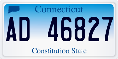 CT license plate AD46827