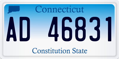 CT license plate AD46831