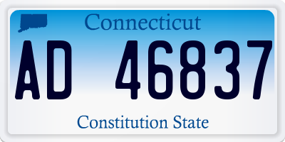CT license plate AD46837