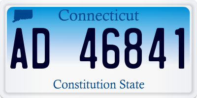 CT license plate AD46841