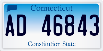 CT license plate AD46843