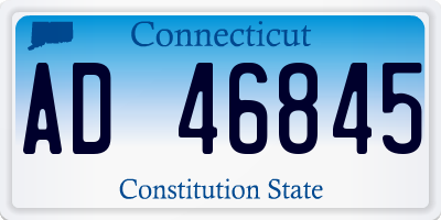 CT license plate AD46845