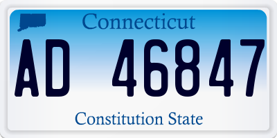 CT license plate AD46847