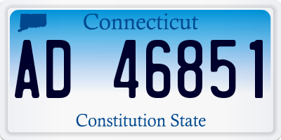 CT license plate AD46851