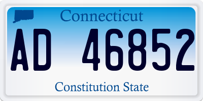 CT license plate AD46852