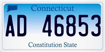 CT license plate AD46853