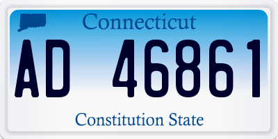 CT license plate AD46861