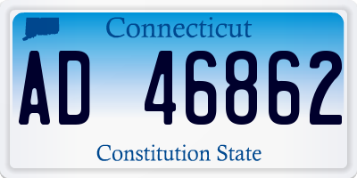 CT license plate AD46862