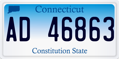 CT license plate AD46863