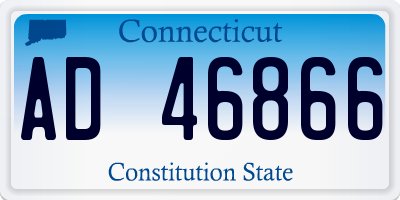 CT license plate AD46866